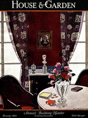 Watercolor Wall Art featuring the photograph House And Garden Annual Building Number Cover #1 by Pierre Brissaud