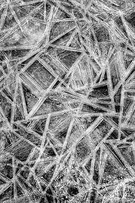 Wall Art featuring the photograph Ice Geometric #2 by Jeff Sinon