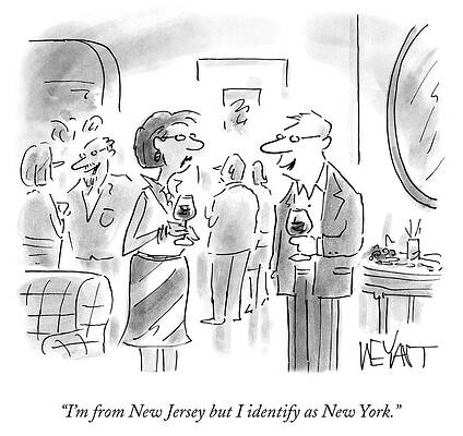 Humorous Party Conversation in New York Wall Art