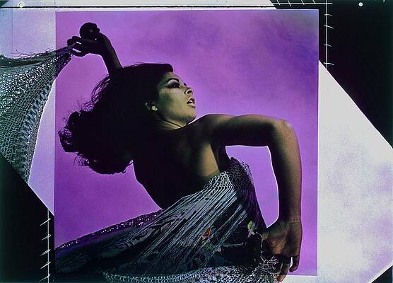 Wall Art featuring the photograph La Polaca Dancing With A Shawl #1 by Raymundo de Larrain