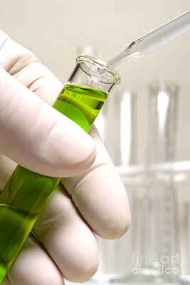 Wall Art featuring the photograph Laboratory Test Tube In Science Research Lab #1 by Science Research Lab