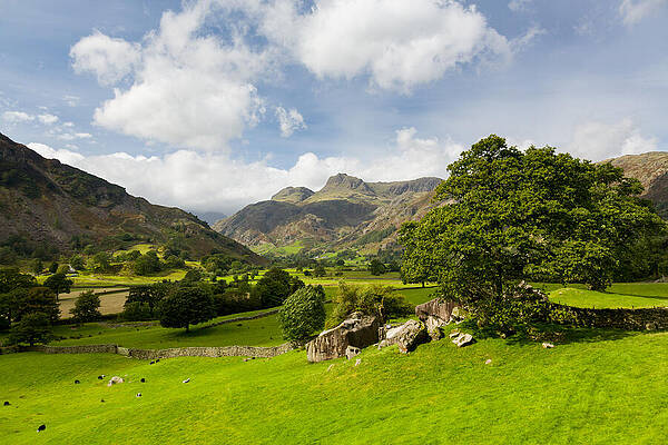 Beautiful Photograph - Langdale Pikes In Lake District #2 by Steven Heap