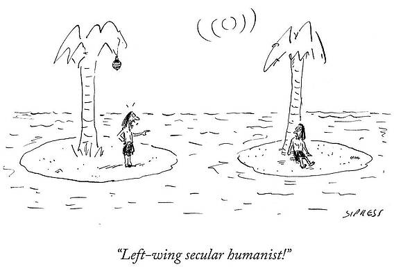 Celebration Drawing - Left-wing Secular Humanist #1 by David Sipress