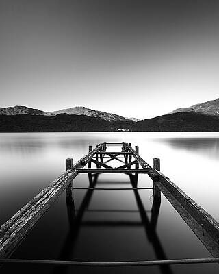 Minimalist Wall Art featuring the photograph Loch Lomond Jetty #1 by Grant Glendinning