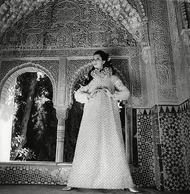 Unesco World Heritage Site Photograph - Model In The El Mirador De Lindaraja #1 by Henry Clarke