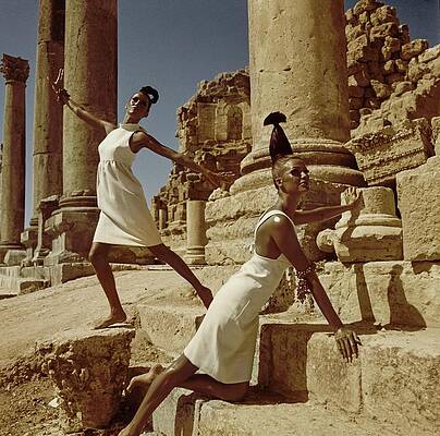 Desert Photograph - Models At Nymphaeum #1 by Henry Clarke