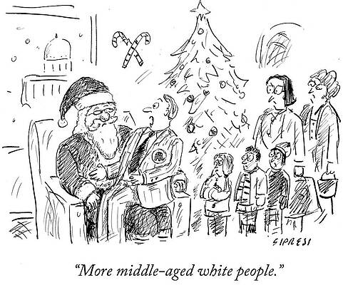 Celebration Drawing - More Middle Aged White People #1 by David Sipress
