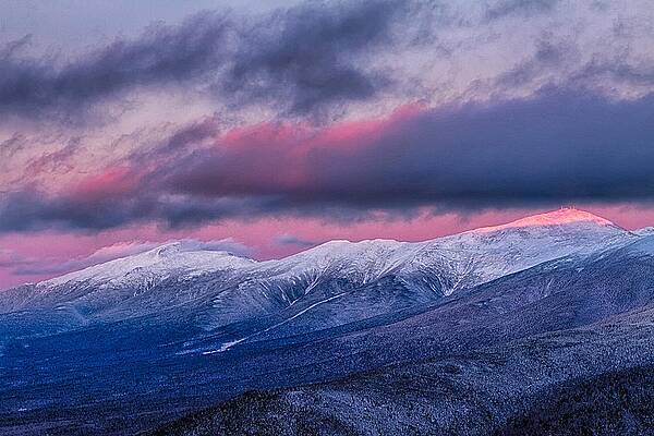 Mount Washington Summit In The Alpenglow by Jeff Sinon