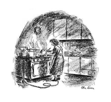 Baking Drawing - New Yorker July 15th, 1944 #1 by Alan Dunn