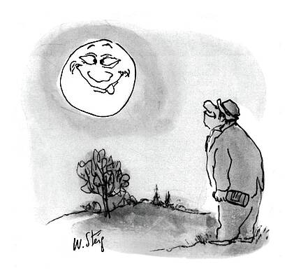 Sky Drawing - New Yorker July 6th, 1968 #1 by William Steig