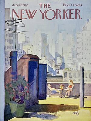 Relaxation on a New York Rooftop Wall Art