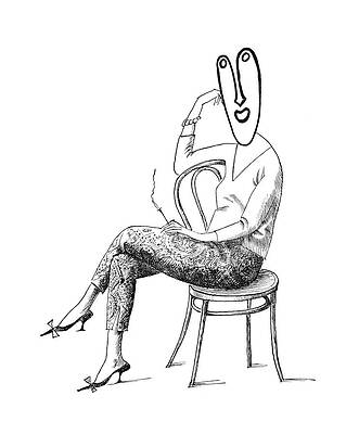 Professional Drawing - New Yorker May 5th, 1962 #1 by Saul Steinberg