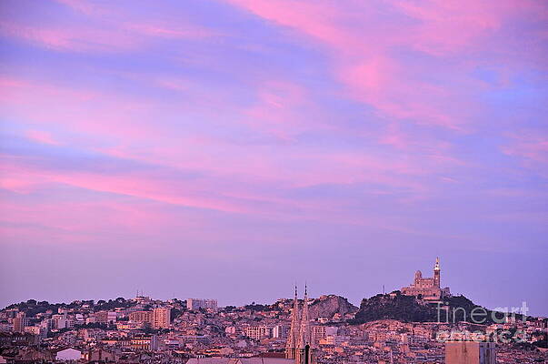 City Photograph - Notre-Dame-de-la-Garde Basilica At Dusk #1 by Sami Sarkis Photography