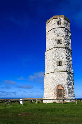 Architecture Wall Art featuring the photograph Old Lighthouse Flamborough #1 by Sue Leonard