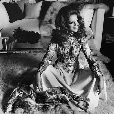 Elegant Woman in Vintage Setting Photograph