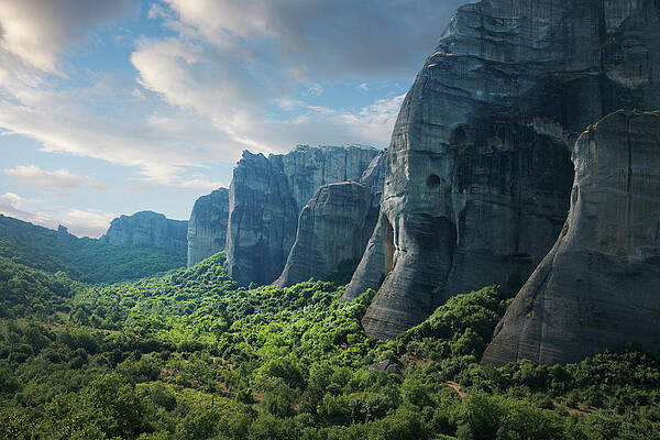 Meteora Cliffs at Sunrise Wall Art