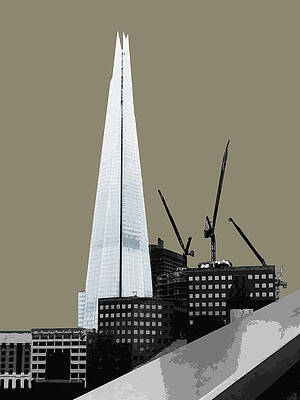 Wall Art featuring the mixed media Shard - French GREY by BFA Prints