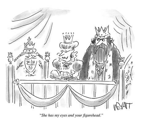 Crown Wall Art featuring the drawing She Has My Eyes And Your Figurehead #1 by Christopher Weyant