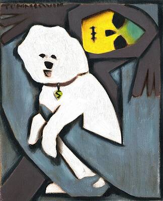 Dog Painting - Skeletor Poodle by Tommervik