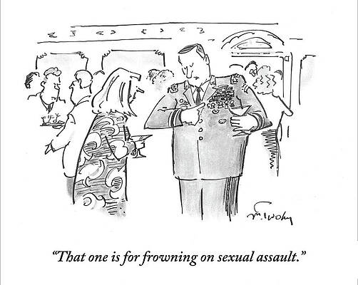 Celebration Drawing - That One Is For Frowning On Sexual Assault #1 by Mike Twohy