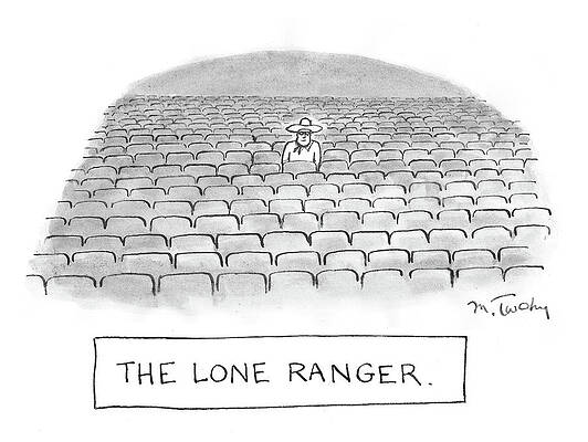 Lonely Wall Art featuring the drawing The Lone Ranger #1 by Mike Twohy