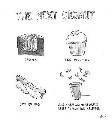 Meat Drawing - The Next Cronut #1 by Emily Flake
