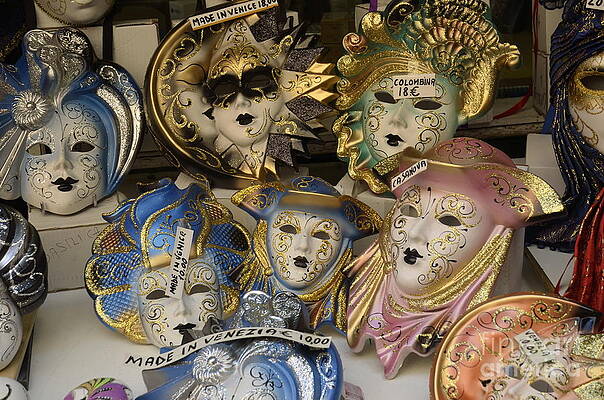 Color Image Wall Art featuring the photograph Traditional Venetian Masks  #1 by Sami Sarkis Photography