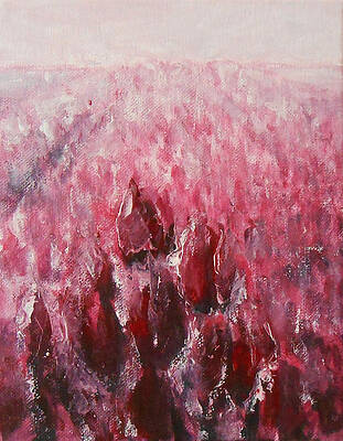 Minimalist Wall Art featuring the painting Tulips #2 by Jane See