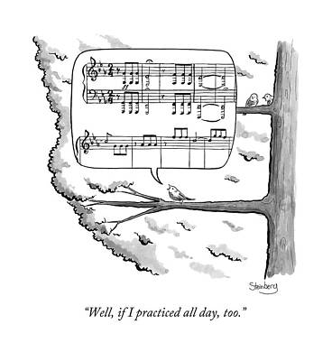 Birds Reading Sheet Music Wall Art