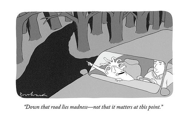 Road to Madness Cartoon Wall Art