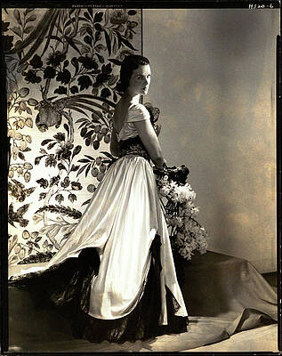 Elegant Woman in a Flowing Gown Wall Art