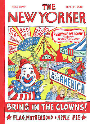 The New Yorker Circus Satire Painting