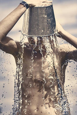 Wall Art featuring the photograph Young Man Having Fun On A Tropical Summer Holiday by Jorgo Photography