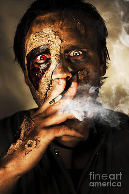 Wall Art featuring the photograph Zombie Killing Some Time by Jorgo Photography