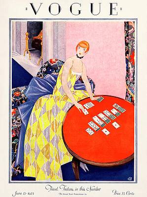 Woman Playing Solitaire Photograph