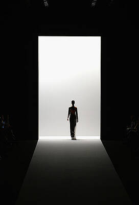 Silhouette on a Bright Runway Wall Art
