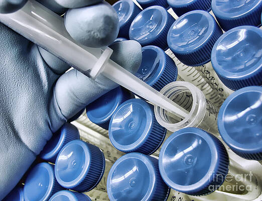 Wall Art featuring the photograph Scientific Experiment In Science Research Lab #10 by Science Research Lab