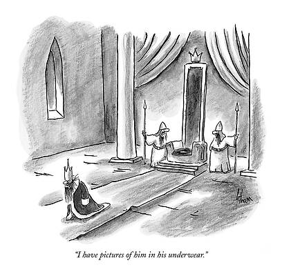 Underwear Drawing - I Have Pictures Of Him In His Underwear by Frank Cotham