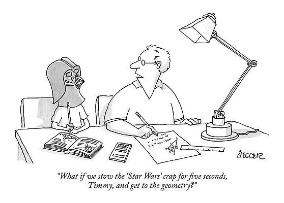 Fashion Drawing - What If We Stow The 'star Wars' Crap For Five by Jack Ziegler