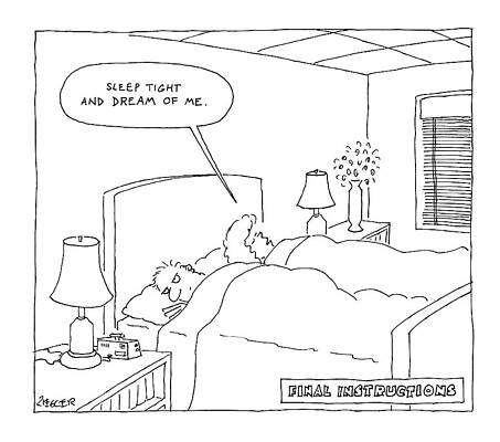 Dream Wall Art featuring the drawing New Yorker March 3rd, 2008 by Jack Ziegler