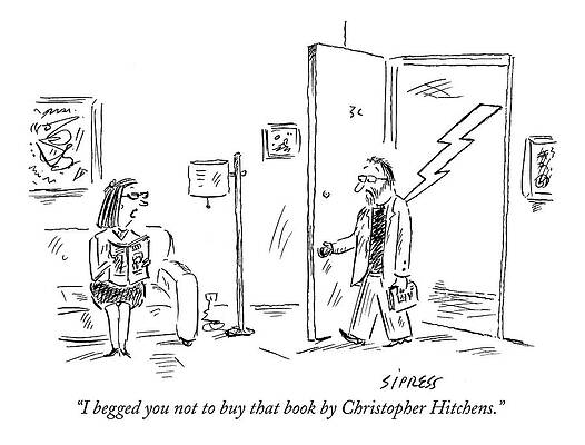 Lightning Drawing - I Begged You Not To Buy That Book By Christopher by David Sipress