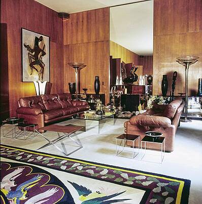 Antique Photograph - Yves Saint Laurent's Living Room #11 by Horst P. Horst
