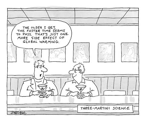 Fast Drawing - Three-martini Science by Jack Ziegler