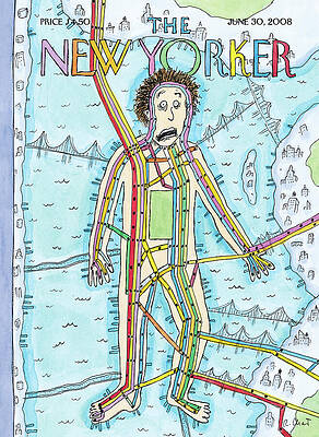 Person Trapped in Subway Map Wall Art