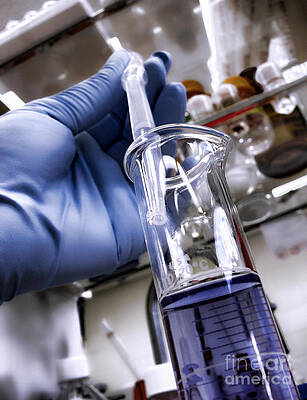 Wall Art featuring the photograph Laboratory Experiment In Science Research Lab #12 by Science Research Lab