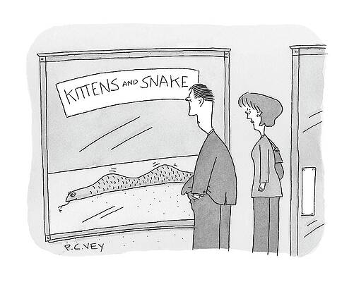 Wildlife Drawing - New Yorker December 17th, 2007 by Peter C. Vey