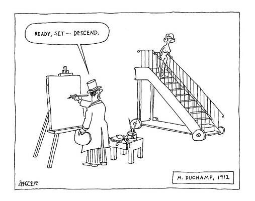 Nude Drawing - M. Duchamp, 1912 by Jack Ziegler