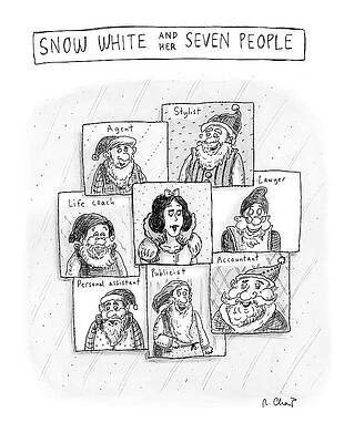 Snow White and Her New Team Drawing