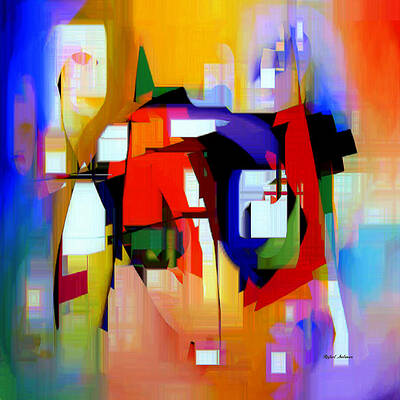 Abstract Wall Art featuring the digital art Abstract Series IV #13 by Rafael Salazar