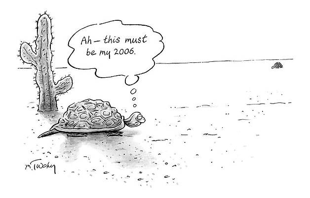 Thinking Wall Art featuring the drawing New Yorker June 12th, 2006 by Mike Twohy